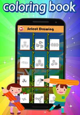 Emulate Android APK coloring fidget spinner games