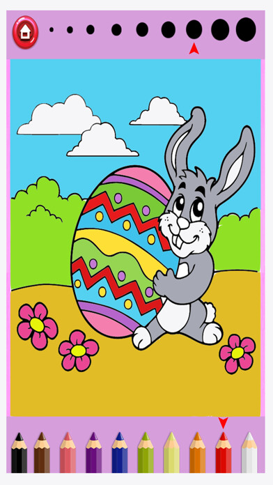Emulate iPhone app Coloring Games For Kids Easter - Finger Paint using MyAndroid