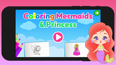 Emulate iPhone app Coloring Mermaid and Princess using MyAndroid Emulate iPhone app Coloring Mermaid and Princess using MyAndroid