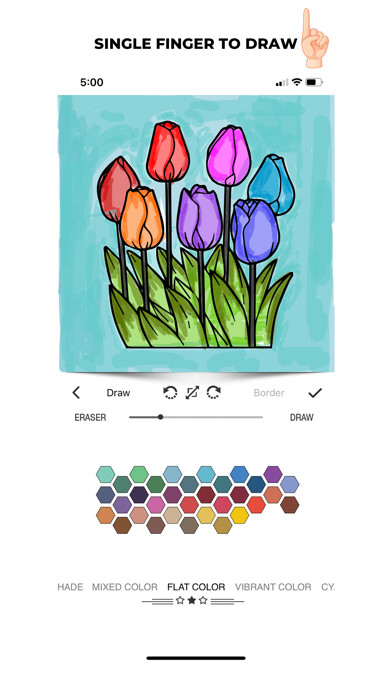 Emulate iPhone app Coloring Sketch Book Pages using MyAndroid