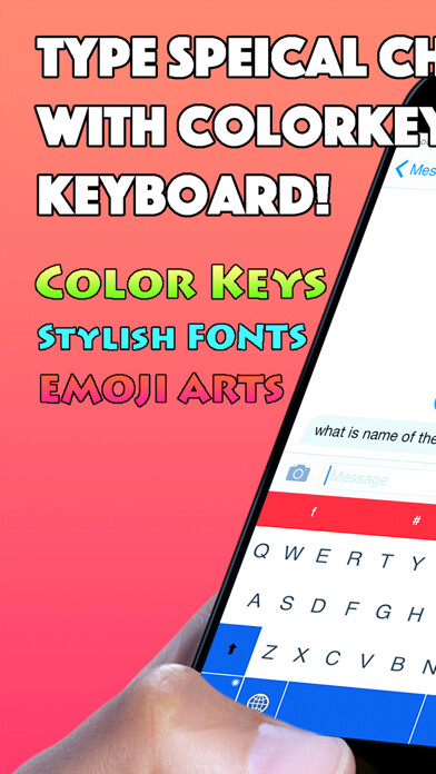 Emulate iPhone app ColorKeys keyboard: Fancy Text using MyAndroid