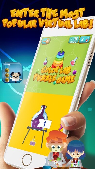 Emulate iPhone app Color Lab Puzzle Game: Bubble Tower of Hanoi using MyAndroid