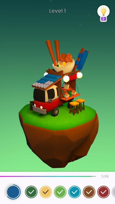 Emulate iPhone app Color Life 3D using MyAndroid