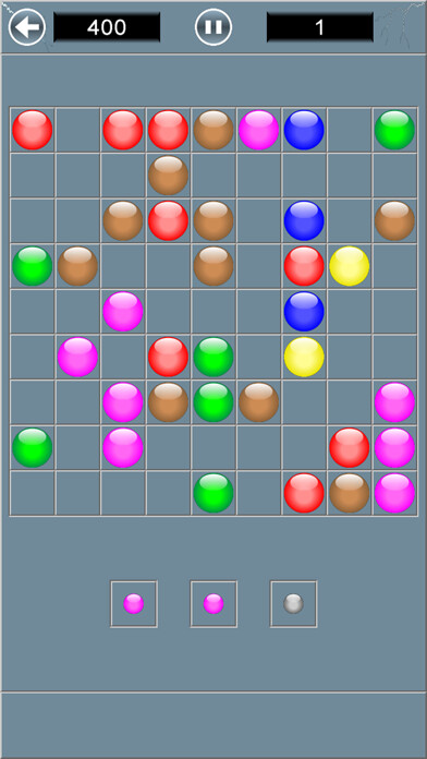 Emulate iPhone app Color Lines - Match Five using MyAndroid