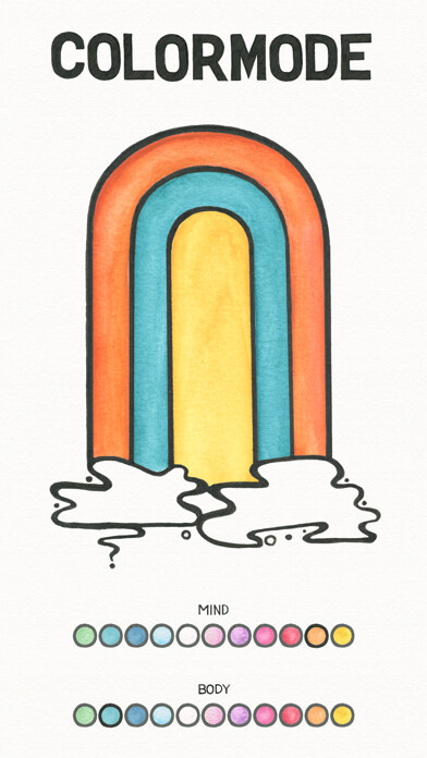 Emulate iPhone app COLOR MODE - YOUR MOOD WIDGET using MyAndroid