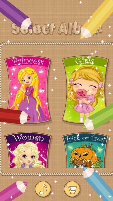 Emulate iPhone app Color My Sweet Little Princess using MyAndroid Emulate iPhone app Color My Sweet Little Princess using MyAndroid
