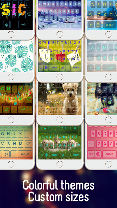 Emulate iPhone app Color OkKeys - Customize your keyboard, new keyboard design & backgrounds using MyAndroid