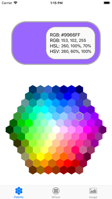 Emulate iPhone app Color Picker Deluxe using MyAndroid