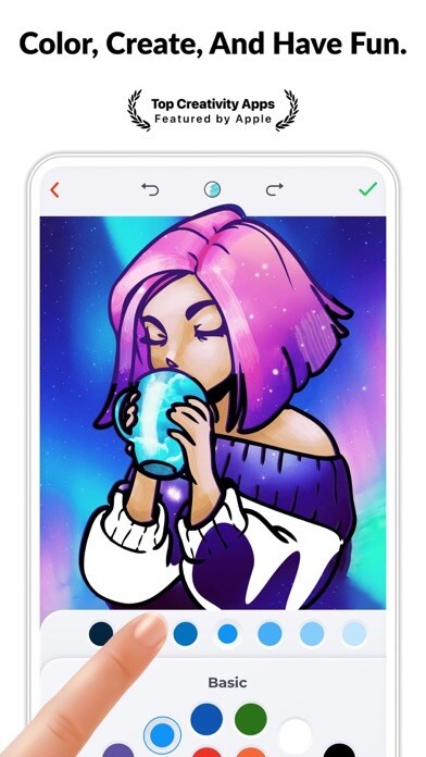 Emulate iPhone app Color Pop AI - Coloring Games using MyAndroid