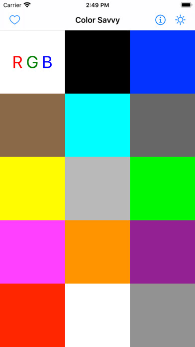Emulate iPhone app Color Savvy using MyAndroid