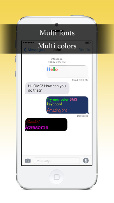 Emulate iPhone app Color SMS keyboard - SwipeKeys using MyAndroid