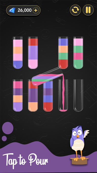 Emulate iPhone app Color Sort Games using MyAndroid