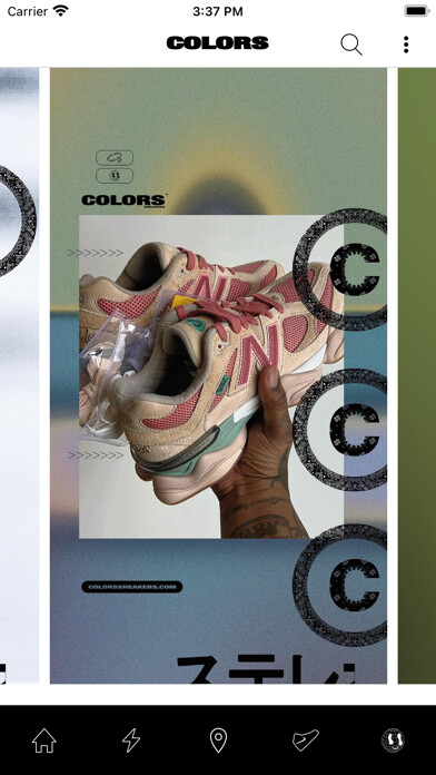 Emulate iPhone app COLORS Sneakers using MyAndroid