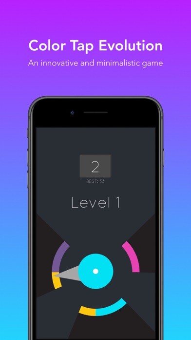 Emulate iPhone app Color Tap Evolution using MyAndroid
