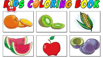 Emulate iPhone app Color The Fruits And Vegetables Coloring Pages using MyAndroid
