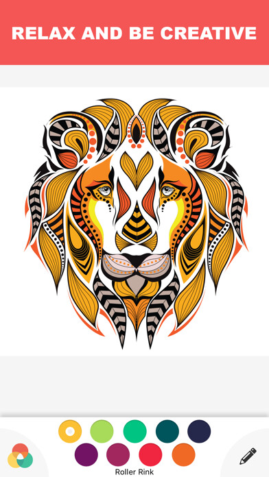 Emulate iPhone app Color Therapy Adult : Coloring Book for Adults using MyAndroid
