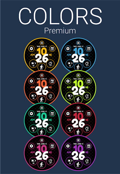 Run android online APK Color Watch Face (by HuskyDEV) from MyAndroid or emulate Color Watch Face (by HuskyDEV) using MyAndroid