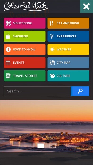 Emulate iPhone app Colourful Nuuk using MyAndroid