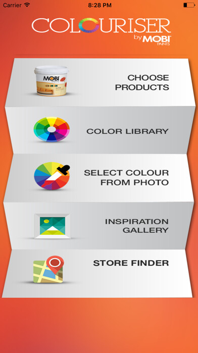 Emulate iPhone app Colouriser By Mobi Paints using MyAndroid
