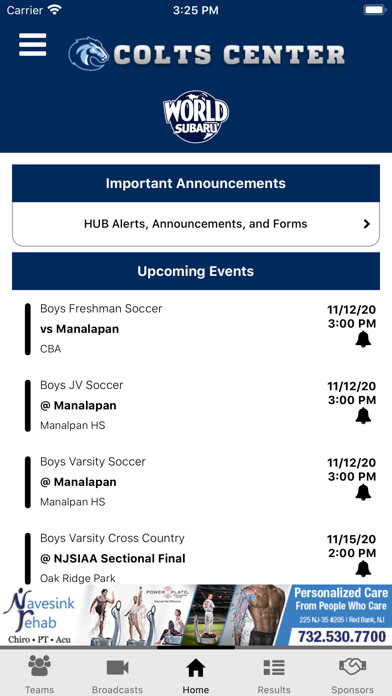 Emulate iPhone app ColtsCenter using MyAndroid