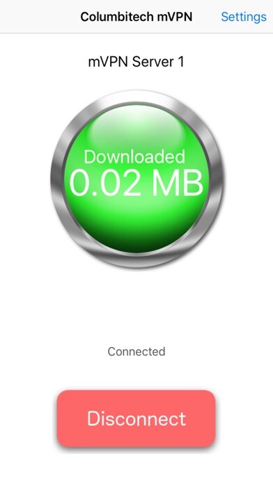 Emulate iPhone app Columbitech Mobile VPN using MyAndroid