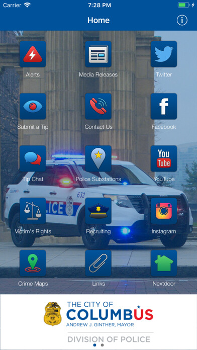 Emulate iPhone app Columbus Police Mobile using MyAndroid