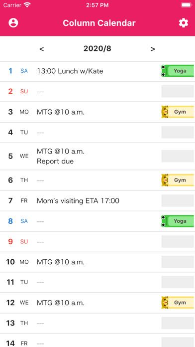 Emulate iPhone app Column Calendar and Tag Memo using MyAndroid Emulate iPhone app Column Calendar and Tag Memo using MyAndroid