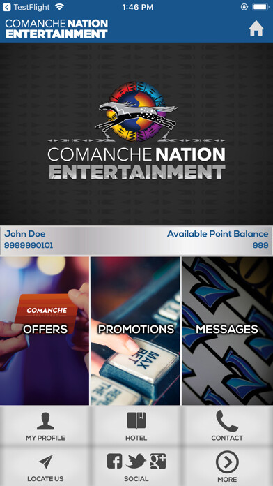 Emulate iPhone app Comanche Nation Ent. Rewards using MyAndroid Emulate iPhone app Comanche Nation Ent. Rewards using MyAndroid