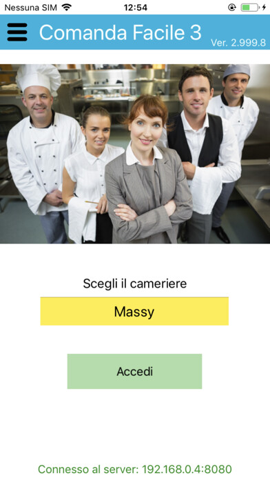 Emulate iPhone app Comanda Facile using MyAndroid