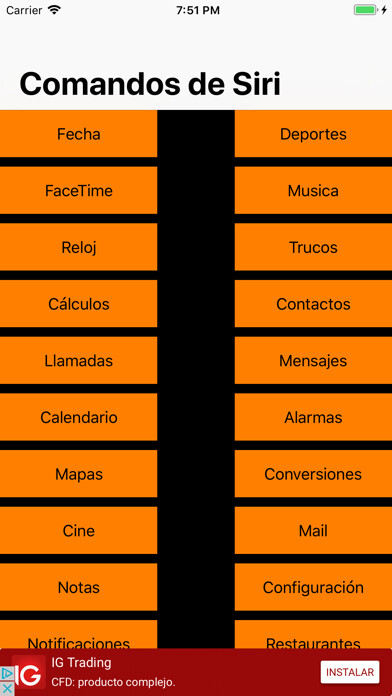 Emulate iPhone app Comandos de Siri using MyAndroid