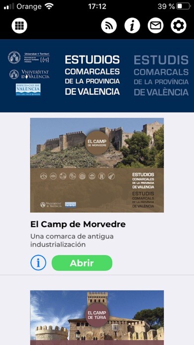 Emulate iPhone app Comarques de València using MyAndroid