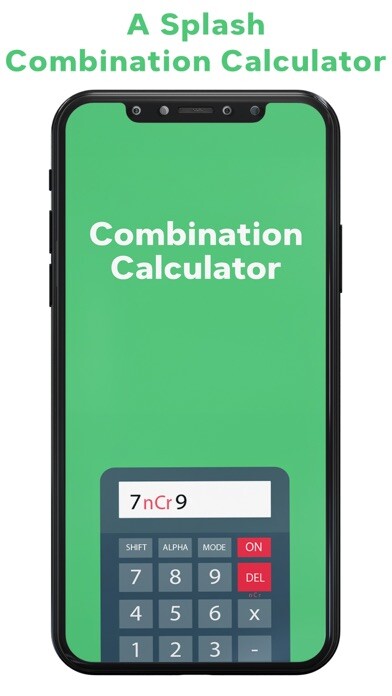 Emulate iPhone app Combination Calculator using MyAndroid