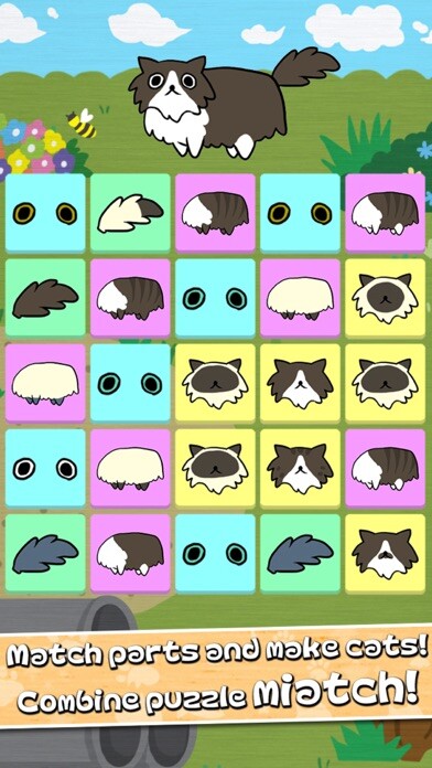 Emulate iPhone app combine cats puzzle 