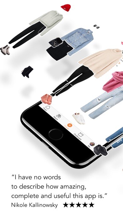 Emulate iPhone app Combyne - your perfect Outfit using MyAndroid