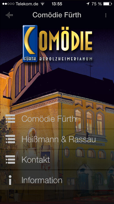 Emulate iPhone app COMÖDIE FÜRTH using MyAndroid Emulate iPhone app COMÖDIE FÜRTH using MyAndroid