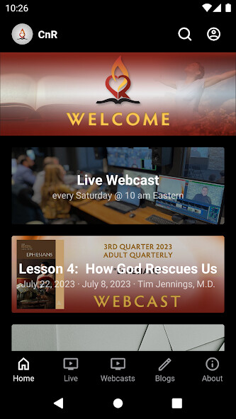 Emulate iPhone app Come And Reason Ministries using MyAndroid Emulate iPhone app Come And Reason Ministries using MyAndroid