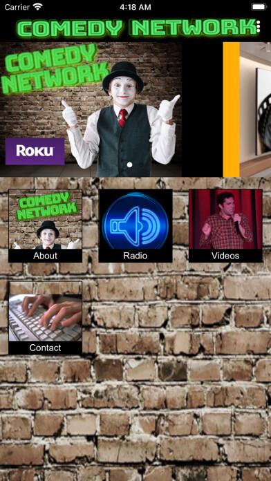 Emulate iPhone app Comedy Network using MyAndroid