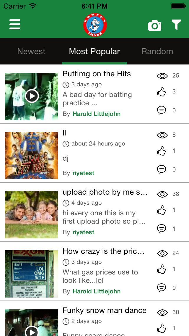 Emulate iPhone app Comedy Shark using MyAndroid Emulate iPhone app Comedy Shark using MyAndroid