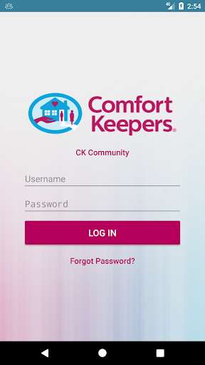 Emulate iPhone app Comfort Keepers Community using MyAndroid