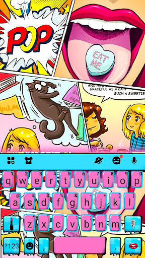 Run android online APK Comic Lips Pop Graffiti Keyboard Theme from MyAndroid or emulate Comic Lips Pop Graffiti Keyboard Theme using MyAndroid