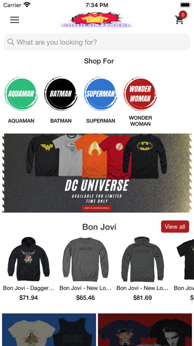 Emulate iPhone app Comics Apparel using MyAndroid