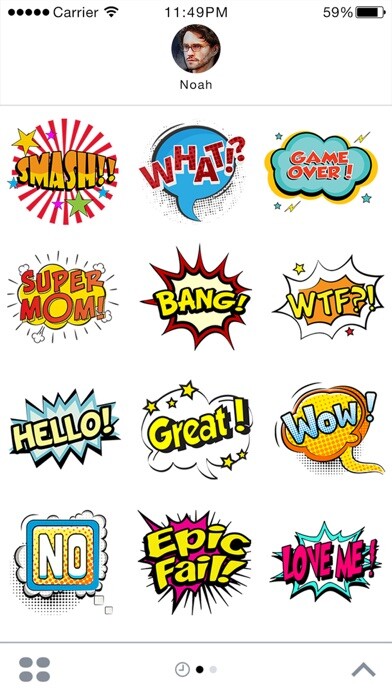 Emulate iPhone app Comic Stickers For iMessage using MyAndroid Emulate iPhone app Comic Stickers For iMessage using MyAndroid