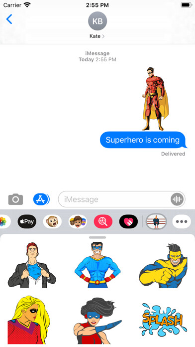 Emulate iPhone app Comic Superhero Stickers using MyAndroid Emulate iPhone app Comic Superhero Stickers using MyAndroid
