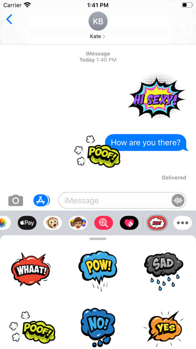 Emulate iPhone app Comic Words Emotion Stickers using MyAndroid Emulate iPhone app Comic Words Emotion Stickers using MyAndroid