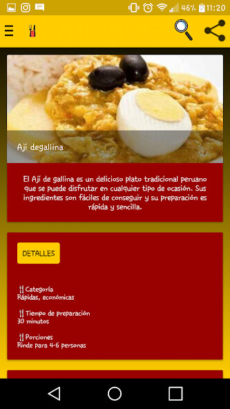 Run android online APK Comida Peruana from MyAndroid or emulate Comida Peruana using MyAndroid