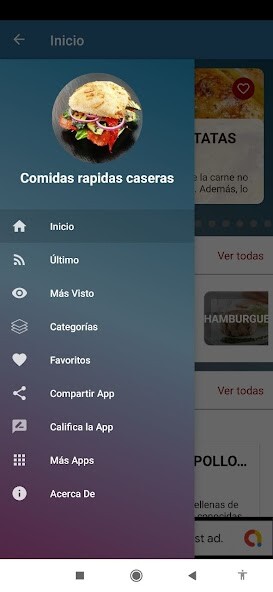 Run android online APK Comidas rapidas caseras from MyAndroid or emulate Comidas rapidas caseras using MyAndroid