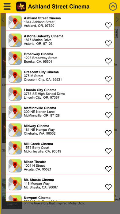 Emulate iPhone app Coming Attractions Theatres using MyAndroid