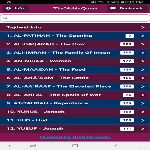 Run android online APK com.jqm.quran from MyAndroid or emulate com.jqm.quran using MyAndroid