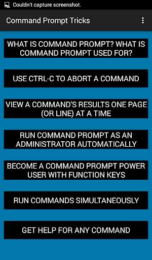 Run android online APK Command Prompt Tricks from MyAndroid or emulate Command Prompt Tricks using MyAndroid