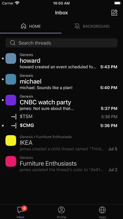 Emulate iPhone app Comm Messenger using MyAndroid